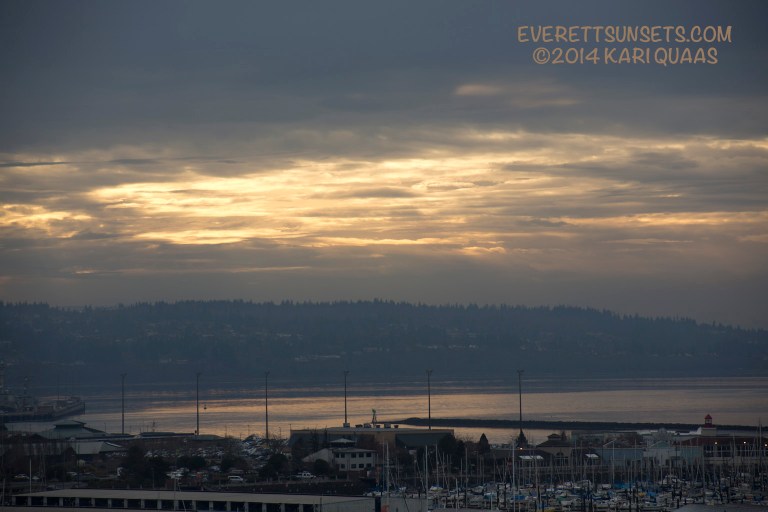 Glowy, pre-sunset skies